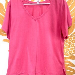 lululemon athletica coral V-Neck Tee SZ 8